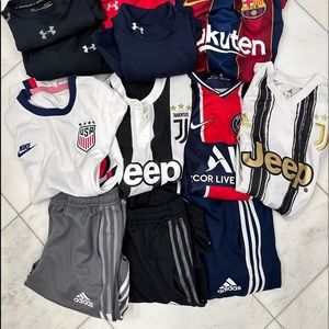 boys lot size 12 14 adidas pants under armour